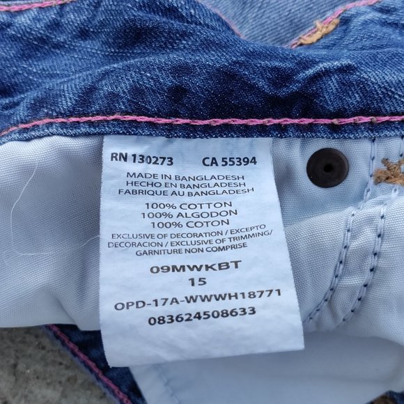 Wrangler Blue Denim 5-Pocket 18" Mini Skirt Size 15 - Picture 3 of 3